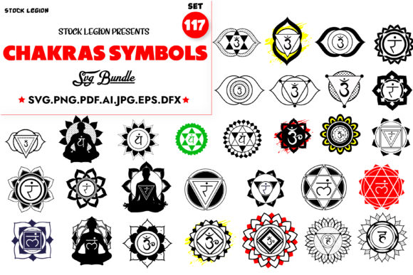 117 Chakra Bundle: Graphics & Decorative Elements