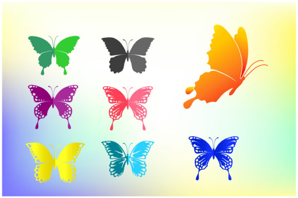 Butterfly Silhouette Collections: Graphics for Crafts