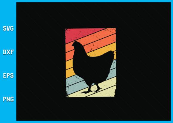 Chicken Lover Retro Style SVG for Graphics and Crafts