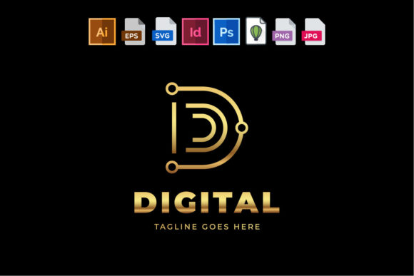Digital Brand D Letter Logo Template