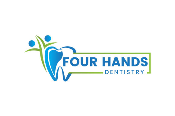 Four Hands Dentistry Logo Design Graphics