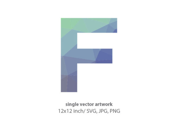 Geometrical Pattern, Letter F: Graphics & Icons for Crafting