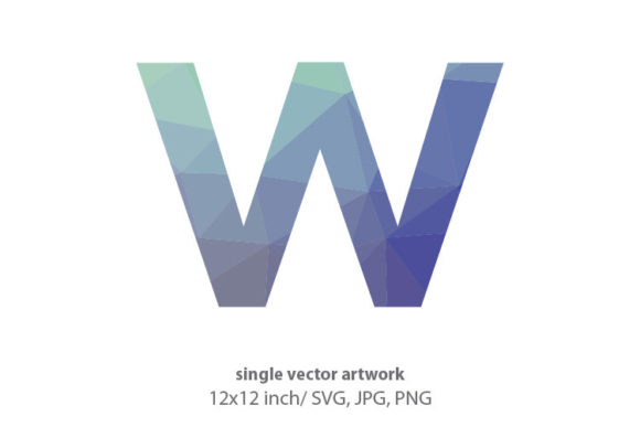 Geometrical Pattern, Letter W