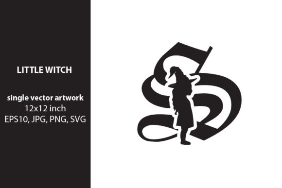 Little Witch - Monogram Letter S Graphics & Icons