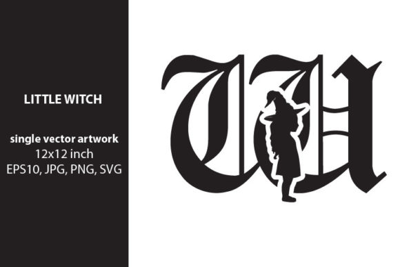 Little Witch - Monogram Letter W Graphics and Icons