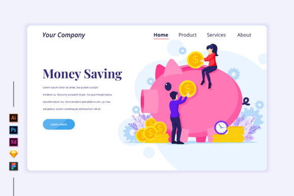 Money Investment Flat Illustration Graphics