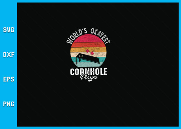Retro World s Okayest Cornhole Player Graphics