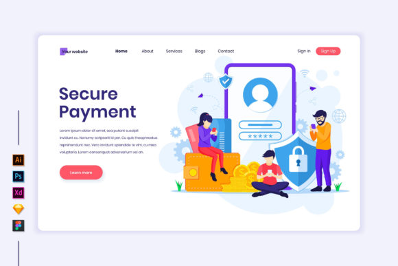 Secure Payment Flat Illustration